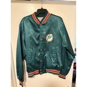 Vintage 1992 Miami Dolphins Satin Bomber Jacket Size L